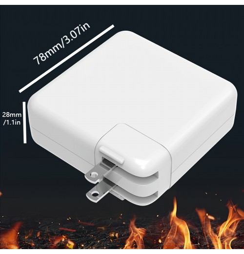 96W USB PD/QC3.0 Smart Charger With 6FT 100W  USB C Fast Speed Charging Cable For Phone Laptop