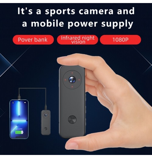 1080P HD Automatic Infrared Night Vision Motion Camera With Mobile Power Bank (2000mAh)