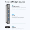 100W VENTION 5-In-1 Type-C Multi Dock Adaptor With 4K HDMI Port, 3 USB 3.0 Data Port, PD Fast Charger For Apple Android Surface Smartphone Laptop Tablet TV Monitor And More