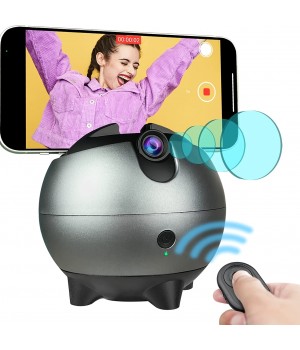 360° Auto Face Tracking Phone Holder, Smart Gesture Control, 360° & 26° Dual-axis Automatic Rotation, Phone Stabilizer For Video Recording