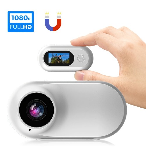 2022 New Small Action Camera, Portable Thumb Camera For Travel, Sports, Vlogging, Weight 22g, With Portable Camera Accessories, Data Cable With 32GB TF Card